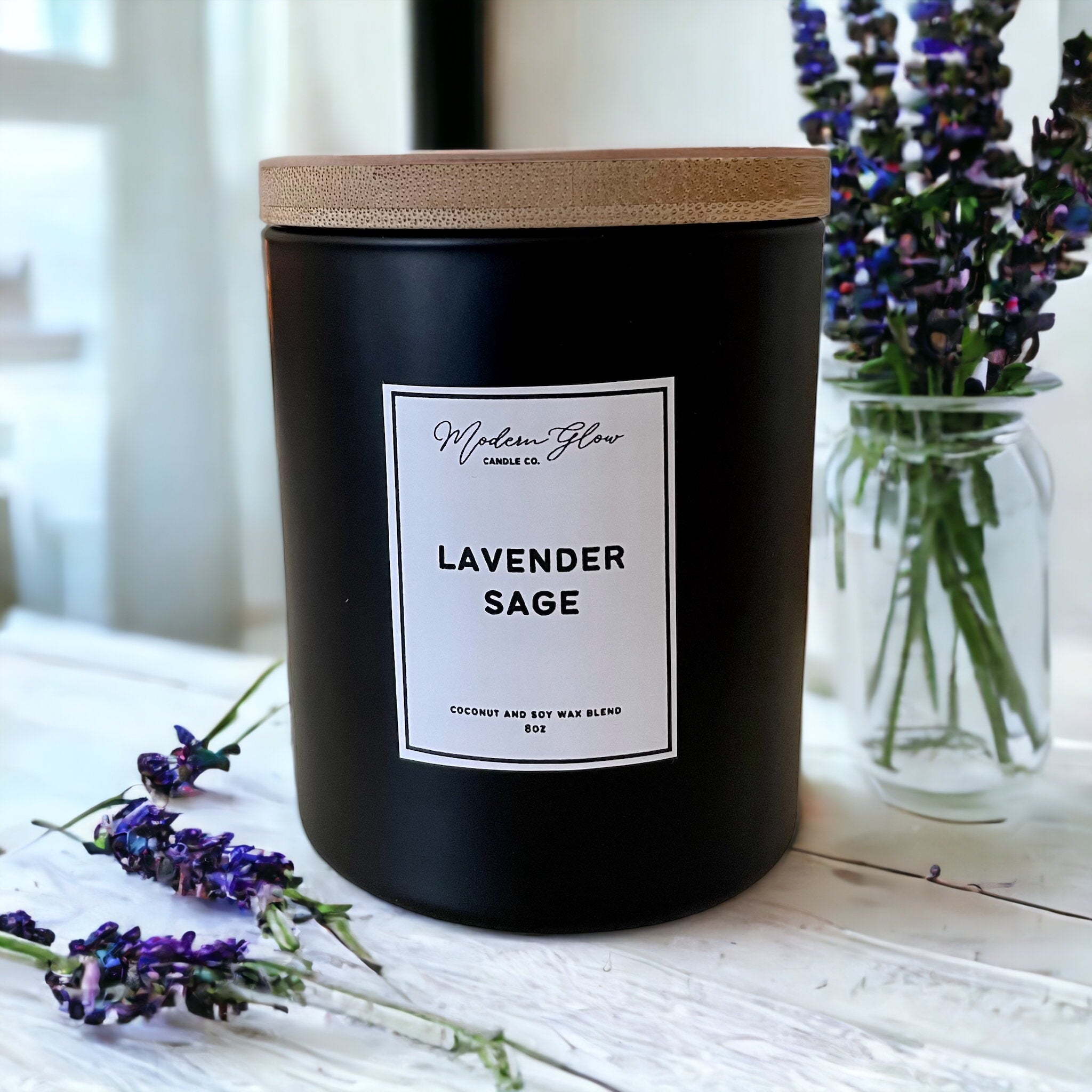 Soy Wax Candles - Lavender + Sage